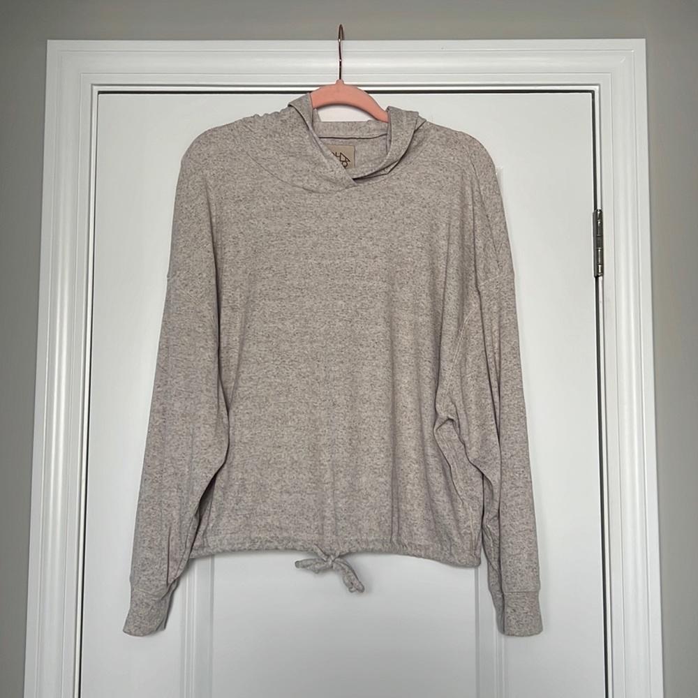 Shera Cinch Hem Knit Hoodie